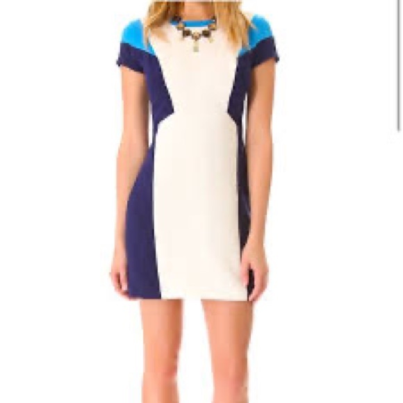 Club Monaco colorblocking zipper dress size 8 - Picture 1 of 5